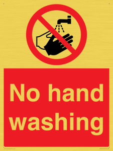 No hand washing